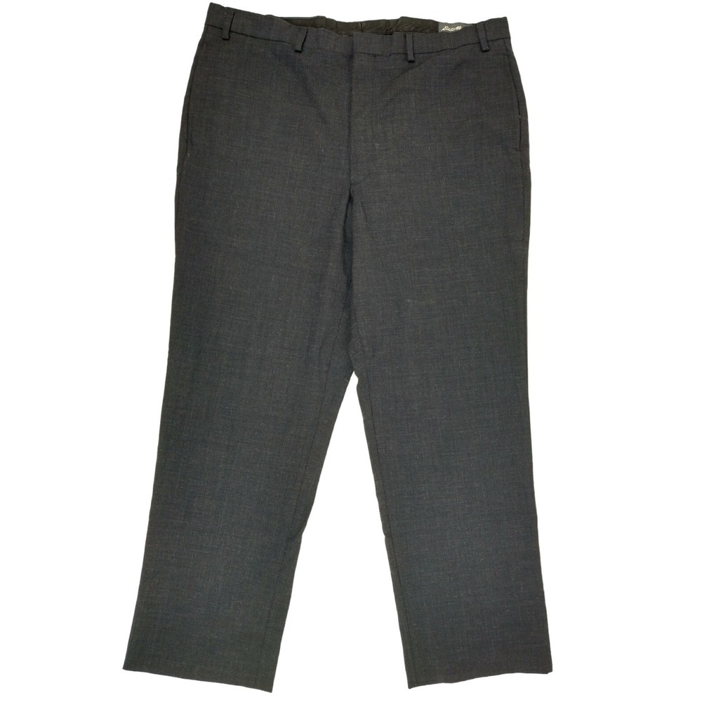 Eddie Bauer Stretch‎ Dress Pants Mens 40W 30L Black/Gray Wool Blend
